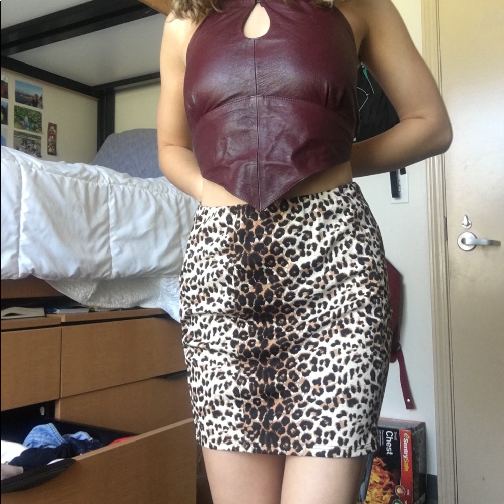 Cheetah print skirt